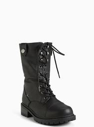 Fold Over Combat Boots (Wide Width)