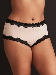 Nude Black Lace Cheeky Panty