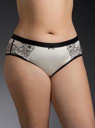 Embroidered Ruched Hipster Panty