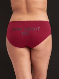 Burgundy 'How About No' Seamless Hipster Panty