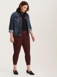 Twill Skinny Trouser Pant - Wine Red Wash