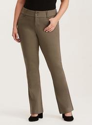 Olive Trouser Pant - All-Nighter Ponte