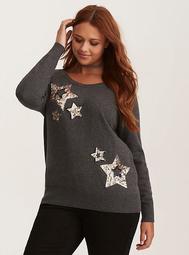 Sequin Star Patch Sweater