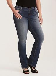 Barely Boot Jeans - Medium Wash with Whiskering