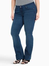 Barely Boot Jean - Dark Wash with Fading