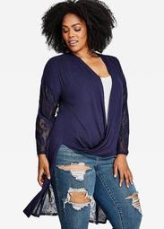 Long Sleeve Lace Duster