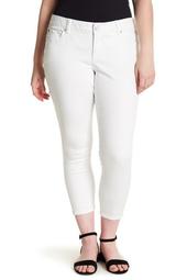 Stretch Ankle Skinny Jeans (Optical White) (Plus Size)
