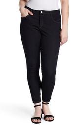 High Rise Ab Tech Ankle Skinny Jeans (Plus Size)