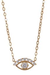 18K Gold Plated Brass CZ Eye Pendant Necklace