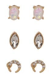 Celestial Mismatched Earrings - Set of 3