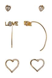 Love Mismatched Earrings - Set of 3