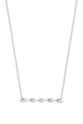 14K White Gold Diamond Accented Sophia Ryan Bar Necklace - 0.07 ctw