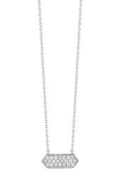 14K White Gold Diamond Accented Cynthia Rose Necklace - 0.13 ctw