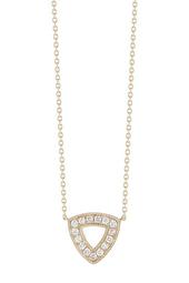 14K Rose Gold Diamond Accented Emily Sarah Open Triangle Necklace - 0.13 ctw