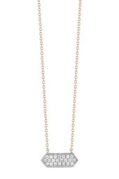 14K Rose Gold Diamond Accented Cynthia Rose Necklace - 0.13 ctw