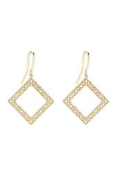 14K Yellow Gold Diamond Accented Lisa Michelle Drop Earrings - 0.16 ctw