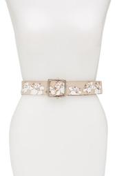 Floral Embellished Stone Belt