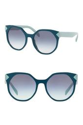 Women's Irregular Gradient 55mm Sunglasses