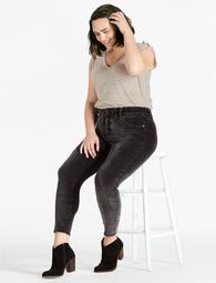 Plus Size Emma Super Skinny Jean In Black Velvet