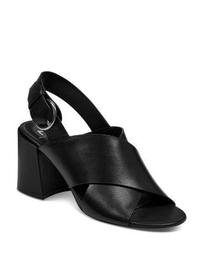 Women's Hocie Leather Slingback Block Heel Sandals