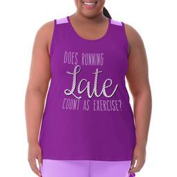 Fit for Me by Fruit of the Loom Women's Plus-Size Graphic and Solid Tank