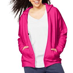 Just My Size Women's Plus-Size Fleece Zip Hood Jacket