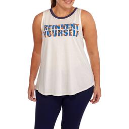 F.I.T. Women's Plus Fitspiration Reinvent Yourself Hi-Low Workout Tank
