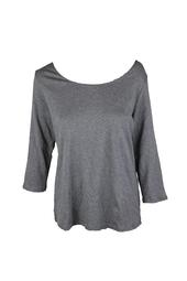 Charter Club Plus Size Charcoal Scoop-Neck Top  2X