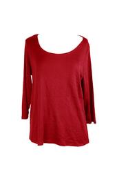 Charter Club Plus Size Red Scoop-Neck Top  1X