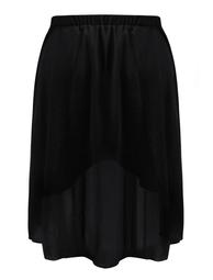 Unique Bargains Women's Elasticized Waist Plus Asymmetrical Skirt