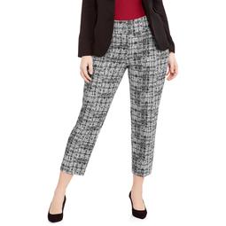 Lifestyle Attitude Women's Plus Scratch Print Pull on Ankle Pant