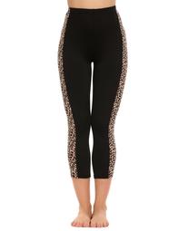 Seamless capri legging  Leopard Patchwork Stretch Tights Women  size (M, L, XL, XXL, 3XL, 4XL)