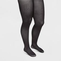 A New Day™ Women's Ribbed Tights - A New Day™ Black Rib