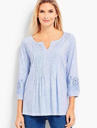 Paisley Embroidered-Sleeves Tunic