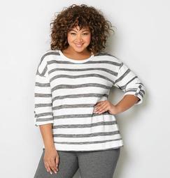 Striped French Terry Active Top