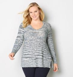 Marled Mixed Stitch Pullover