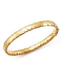 Polished Pebbled Bangle Bracelet in 14K Yellow Gold - 100% Exclusive