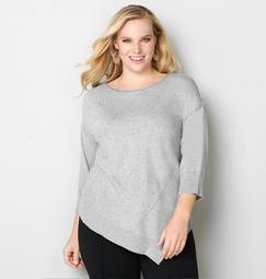 Speckled Asymmetrical Pullover