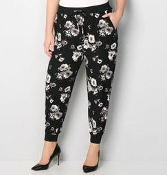 Black and White Floral Jogger