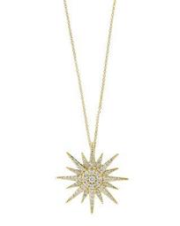 Diamond Starburst Pendant Necklace in 14K Yellow Gold, 0.45 ct. t.w. - 100% Exclusive