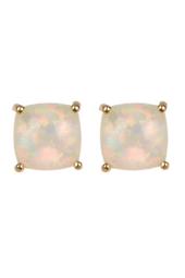 Cabochon Opal Stud Earrings