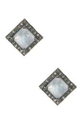 Moore Moonstone & Champagne Diamond Earrings - 0.30 ctw