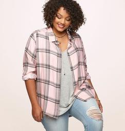 Pink Plaid 3-Fer with Necklace