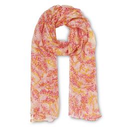 Eira Pink and Yellow Silk Scarf