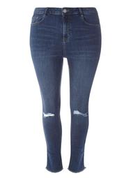 DP Curve Mid Wash Ripped Knee Jeans