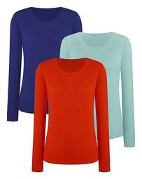Pack Of 3 Round-Neck Jersey Tops