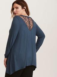 Super Soft Lace Inset Tunic Tee