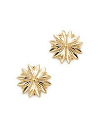 Diamond-Cut Flower Stud Earrings in 14K Yellow Gold - 100% Exclusive