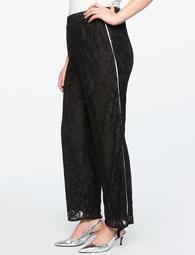 Wide Leg Lace Pant with Piping