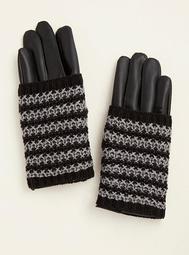 Marled Knit Twofer Gloves